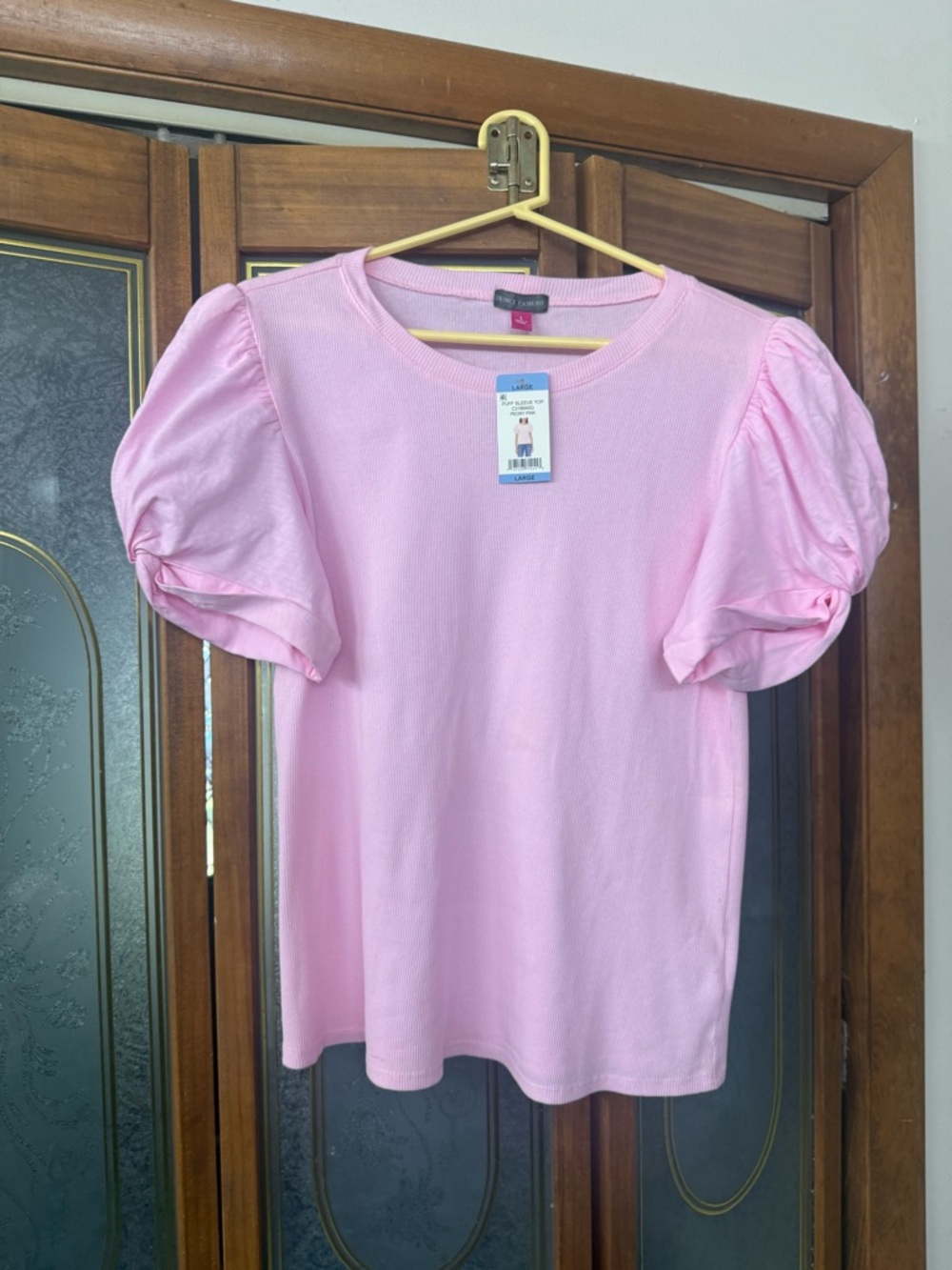 Chic Puff-Sleeve Pink Women's Top, VINCE CAMUTO BRAND NEW